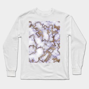 Amethyst Gold Marble Look Long Sleeve T-Shirt